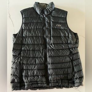 Outdoor Research Men's Cold-front Down Vest - Black; Size Large